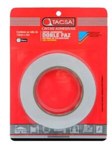 Cinta Adhesiva Doble Faz Tacsa 12mm X 5m