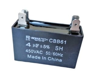 Capacitor Cuadrado De 4mf Cbb61 450vac  50/60hz