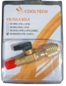 Válvula Bola 1/4 Mx 5/16h Para 410 - Refrigeración