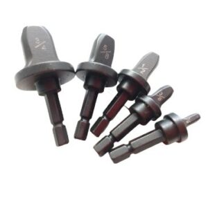 Kit 5 Puntas Pestañadora Medidas 1/4 3/8 1/2 5/8 3/4