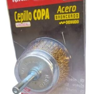Cepillo Copa Acero C/vastago 50