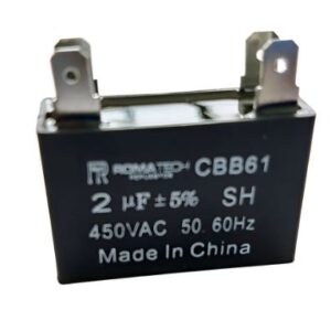 Capacitor Marcha Cuadrado De 2 Uf 450v 50/60hz