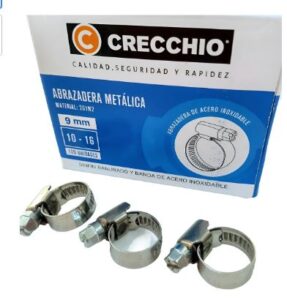 Abrazadera Acero Inoxidable 10 A 16mm Fleje 9mm Pack X 5