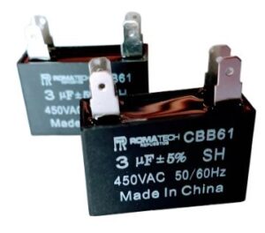Capacitor Cuadrado De 3mf Cbb61 450vac  50/60hz