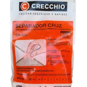 Separador Cruz Para Ceramicos Y Porcelanatos,2 Mm X 250 Uni