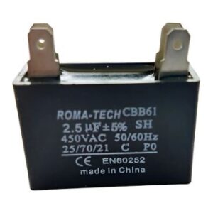 Capacitor Marcha Cuadrado De 2,5 Uf 450v 50/60hz