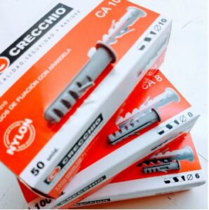 Tarugos De Fijación Con Arandela Nylon 6 Mm X 100u