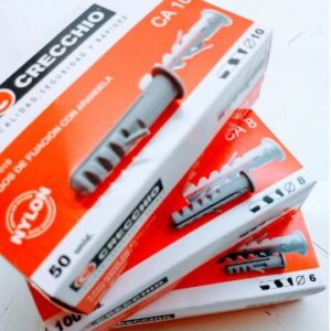 Tarugos De Fijación Con Arandela Nylon 6 Mm X 100u