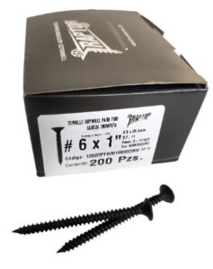 Tornillo Drywall Paso Fino Cabeza Trompeta 6x1 X 200 Unid