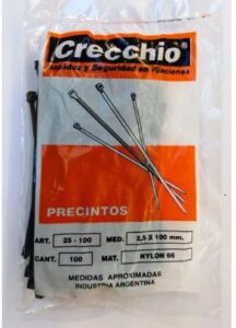 Precintos Negro 2,5x 100mm Crecchio