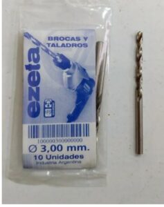 Mecha Acero Rápido 3 Mm Ezeta