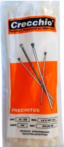 Precintos Blanco 4,8 X 250mm Crecchio