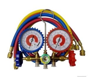 Manifold R-410a Alta Y Baja Con Visor De Liquido Y Mangueras