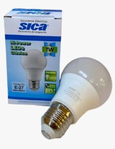 Lampara Led Sica Clásica 7w E27 Fría -pack X 5 Unidades