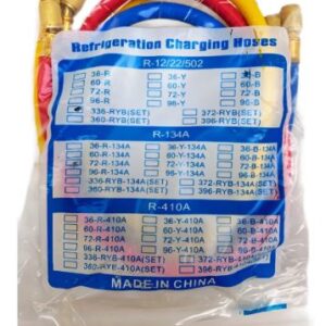 Juego 3 Mangueras P/manifold Refrigeración R22/502/134  90cm