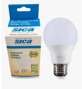 Lampara Led Sica Clasica 9w E27 Calida -pack X 5 Unidades