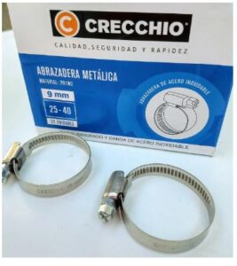 Abrazadera Acero Inoxidable 25 A 40mm Fleje 9mm Pack X 5