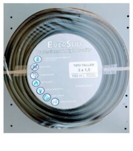Cable Tipo Taller 3x1,5 Mm Normalizado Alargue Precio X Mtro