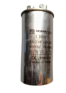 Capacitor Cbb65 35 + 2 Uf Marca Roma-tech