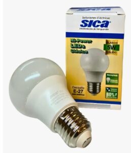 Lampara Led Sica Clasica 5w E27 Calida -pack X 5 Unidades