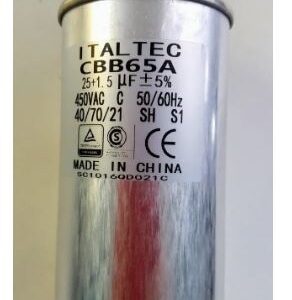 Capacitor 25+1.5 Mf X450v Cbb65a 4pin