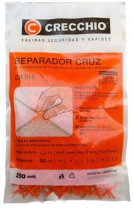 Separador Cruz Para Cerámicos Y Porcelanatos 1.5 Mm X 250uni