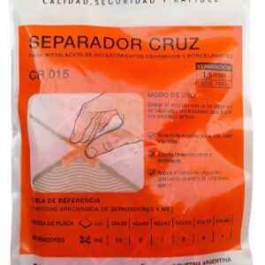 Separador Cruz Para Cerámicos Y Porcelanatos 1.5 Mm X 250uni