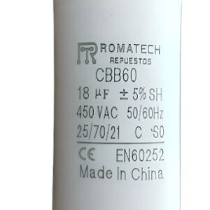 Capacitor  Cbb60 18 Uf 450 Vac C/tornillo
