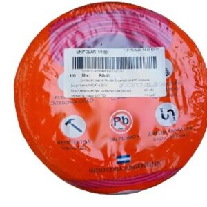 Cable Unipolar 1.5mm2 Rojo Rollo 100 Mts
