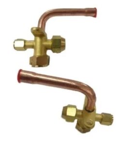 Robinete Válvula De Servicio 1/2 Curvo R410a Rosca 5/16