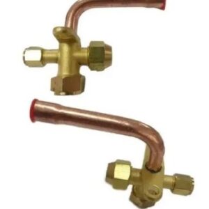 Robinete Válvula De Servicio 1/2 Curvo R410a Rosca 5/16