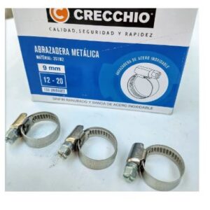 Abrazadera Acero Inoxidable 12 A 20mm Fleje 9mm Pack X 5