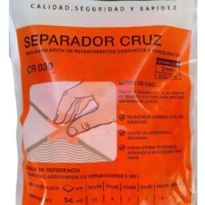 Separador Cruz Para Ceramicos Y Porcelanatos 3mm X 250 Uni