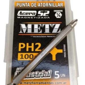 Puntas Atornillar Phillips Ph2 X 100mm Magnetizadas Metz