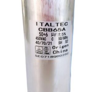 Capacitor 50+6 Mf X 450 Vac Cbb65