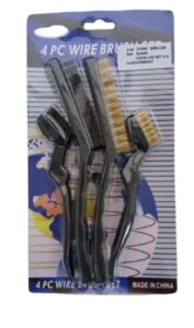 Cepillo De Metal Bronceado X4 Pcs En Blister