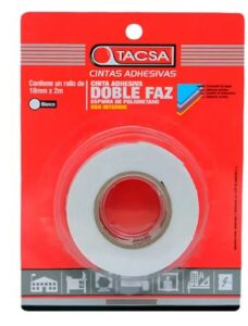 Cinta Adhesiva Doble Faz Tacsa 18mm X 2m