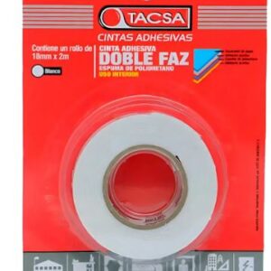 Cinta Adhesiva Doble Faz Tacsa 18mm X 2m
